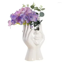 Vases Face Vase Ceramics Statue Flower Female Body Plants With Drainage Hole Lady Nordis Style Pots For Home Decoration