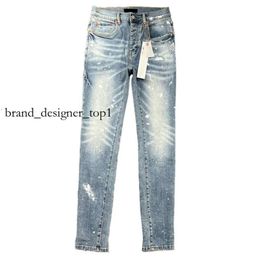 Brand Designer Purple Jeans Men Women Jeans Pants Ksubi Jeans High Street Purple Retro Paint Spot Slim Feet Micro Elastic Jeans Hip Hop Zipper Hole Plus Size Jeans 8002