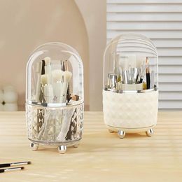 Storage Boxes Makeup Brush Holder Cosmetic Box Capacity With 360-degree Rotating Design For Dustproof