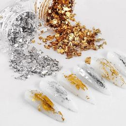 Japanese Nail Enhancement and DIY Decorative Paper Wholesale Gold Foil Wire Fragments Nail Oil and Glue