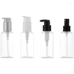 Storage Bottles Packaging Container Plastic Clear Bottle Wryshoulder PET Lotion Press Pump 100ml Refillable Shampoo Cosmetic 30Pieces