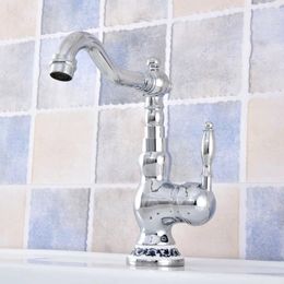 Bathroom Sink Faucets Polished Chrome Basin Faucet Mixer Single Handle Tap Lsf674