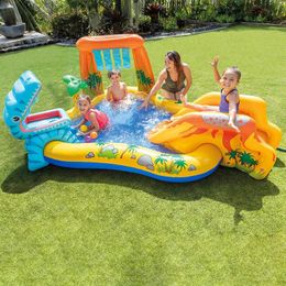 INTEX 57444 Childrens Inflatable Swimming Pool Slide Thickening Fountain Pool Ocean Ball Pool Home Baby Swimming 240403