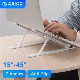 Stand ORICO Aluminium Adjustable Laptop Stand Holder Riser Foldable Notebook Stand Portable Computer Stand 7 Angles for MacBook Tablets