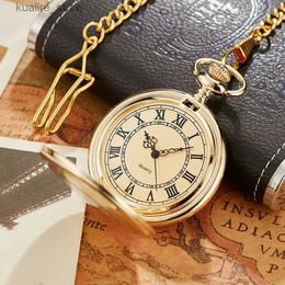 Pocket Watches Antique Steampunk Vintage Roman Numerals Quartz Pocket Multicolor Case Necklace Pendant Clock Chain Mens Women 2020 L240402