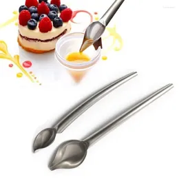 Baking Moulds DIY Stainless Steel Chocolate Spoon Flower Decoration Philtre Pastry Tool Pencil Writing