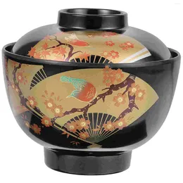 Dinnerware Sets Traditional Japanese Bowl Exquisite Rice Bowls Containers With Lids Soup Lidded Melamine
