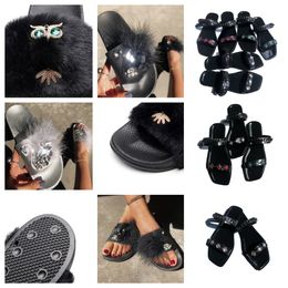 Designer Slide Womens Summer Ladies Beach Sandal Party Wedding Flat Slipper Shoe Fashion Sandal Mens Woman black GAI size 36-41