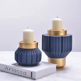 Candle Holders Nordic Candlestick Luxury Modern Holder Wedding Table Decoration Centrepieces Mediteranean Style Ornaments Home Decor