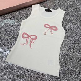 Bowknot Women Vest Tank Tops Luxury Designer Tanks Sexy Cropped Singlets Letters Camis