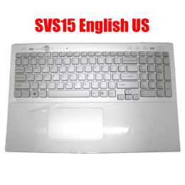 Cards Laptop Palmrest For SONY For VAIO SVS15 149015811US 9Z.N6CBF.501 Silver With Touchpad With Backlit English US Keyboard New