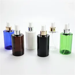 Storage Bottles Multicolor 200ML X 25 Empty Portable Plastic Flat Shoulder With Gold Collar Spray Pump Fine Mist Sprayer Perfume