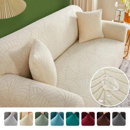 Chair Covers High Quality Jacquard Sofa Solid Couch Cover L Shaped Protector Bench 1/2/3/4 Seats