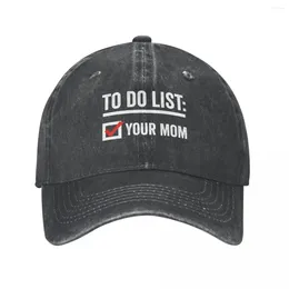 Ball Caps To Do List Your Mom Cowboy Hat Cosplay Luxury Cap |-F-| Men Women'S