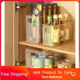 Storage Bottles 71730 10" X 5" 8" Clear Pantry Bin With Handles Kitchen Organiser And Container Containers Rapid Tr