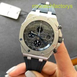 Perfect AP Wrist Watch Royal Oak Offshore Series Swiss Mens Automatic Mechanical Watch 42mm Precision Steel Date Display Timing Function Waterproof Night Light