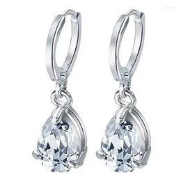 Dangle Earrings Style Classic White Inlaid With Zircon Fashionable Trendy Female Gifts For Friends And Lovers