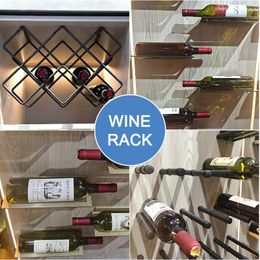 Kitchen Storage Wall Mounted Wine Rack Aluminum Alloy Bottle Home Decorative Glass Holder Metal Support Shelf