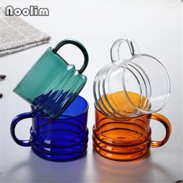 Wine Glasses Heat Resistant High Borosilicate Glass Afternoon Tea Cup With Saucer Office Drinking Water Coffee Milk Mug Drinkware 300ML