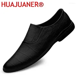 Casual Shoes Genuine Leather Men Italian Mens Loafers Moccasins Breathable Business Slip On Driving Flats