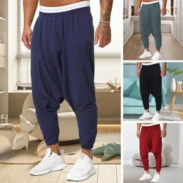 Men's Pants Cool Men Breathable Comfortable Cross Elastic Waist Soft Clothes