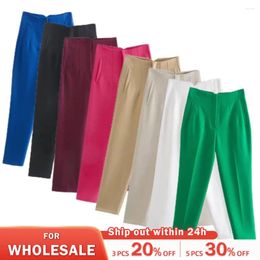 Women's Suits BMURHMZA Fashion Selling Funds Trend Four Seasons Multi Color Casual Office High Waist Cropped Pants