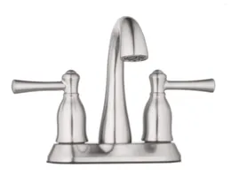 Bathroom Sink Faucets Safford Two Handle Faucet Satin Nickel A Mid-rise Spout And Detailed Contemporary Look Strong Durabiliity 2024