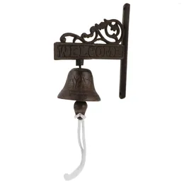 Party Supplies Wrought Iron Bell Doorbell Wall Hanging Cast American Country Shaking Mounted Rustic Style
