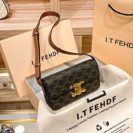 Handbag Designer 50% Discount on Hot Brand Women's Bags Arc De Leather Underarm Bag New Fashion Crossbody for Women