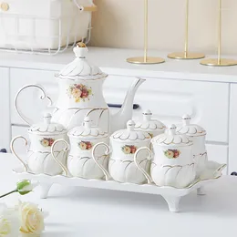 Teaware Sets Nordic Water Set Ceramic Tea Cup Household Living Room Simple European Heat-resistant Cold Kettle