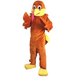2024 Halloween Adult size Turkey Mascot Costume Suits Adult Party Cartoon Custom fancy costume Cartoon theme fancy dress