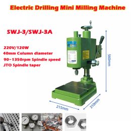 SWJ-3/3A 120W 180W Tapping Machine Small Industrial-grade Electric Drilling Milling Machine Bench Drill Vise Fixture Work Table