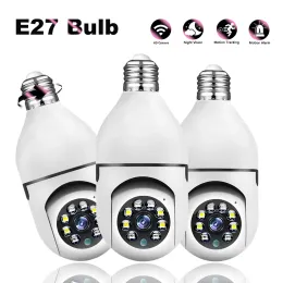 Cameras 1/2/3Pcs Bulb E27 Surveillance Camera Automatic Human Tracking Full Colour Night Vision Indoor Security Monitor Zoom Home Cameras