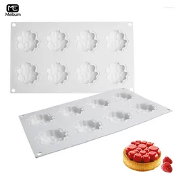 Baking Moulds Meibum 8 Cavity Bubble Texture Shape Silicone Mold DIY Mousse Chocolate Dessert Mould Tart Cake Pastry Decoration Tools