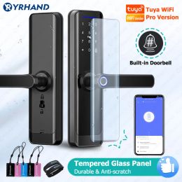 Lock Tuya Wifi Electronic Lock With APP Remotely Biometric Fingerprint locks Smart Card Password Key UnlockCode lock