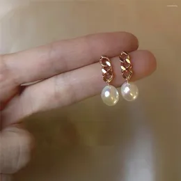 Dangle Earrings Handmade Natural Strong Light Freshwater Baroque Pearl Drop Gold Plated Ear Studs Women 925 Silver Needle Fine Jewelry