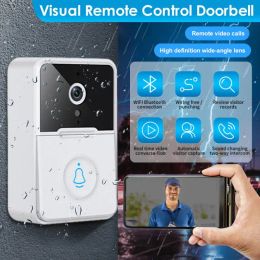 Doorbells Alkaline Battery Visual Remote Control Doorbell Cats Eye Threeinone Smart Security Doorbell Camera Multifunction Wireless