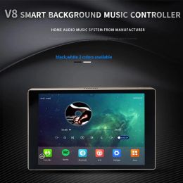 Amplifier V8 8 inch WiFi Bluetooth Background Music audio sound System smart Home Theatre HD Screen IPS Android 8.1 wall amplifier SUMWEE