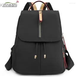 School Bags Fashion Oxford Cloth Backpack Women's Casual Shoulder Designer Solid Colour Travel Student Large Capacity Girl Backpacks