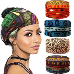 Widen Elastic Yoga Tennis Running Sweatband Sport Headband Women Men Jog Cycling Hair Band Turban Gym Outdoor Bandage 240402