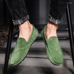 Casual Shoes 2024 Suede Leather Mens Men Loafers Breathable Driving Moccasins