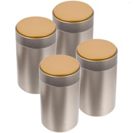 Storage Bottles 4 Pcs Metal Gift Jar Home Kitchen Containers Airtight Tea Food Tin Canister Tinplate