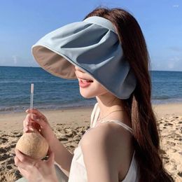 Wide Brim Hats Soft Sunshade Hat Foldable Shell Cap UV Protection Bucket Women