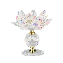 Candle Holders Clear Glass Lotus Tealight Holder Votive For Home Ornament