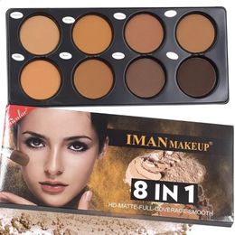 EightColor Matte Contour Compact Side Shadow Nose Makeup Palette Bronzer Powder Face Pretty 240327