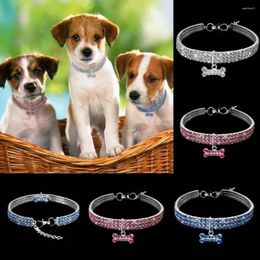 Dog Collars Fashion Chain Jewelry Diamond Full Rhinestone Bone Pendant For Cat And Collar Pet Supplies Necklace