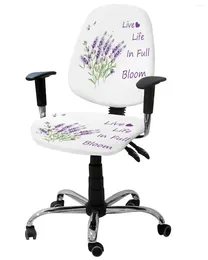 Chair Covers Lavender Love The Life You Live Elastic Armchair Computer Cover Stretch Removable Office Slipcover Split Seat