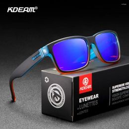 Sunglasses KDEAM Revamp Of Sport Men Polarized Shockingly Colors Sun Glasses Outdoor Driving Pochromic Sunglass With Box