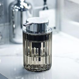 Liquid Soap Dispenser Manual Transparent PET Hand Sanitizer Bubbler Bottle Shampoo Container Bathroom Decoration Set