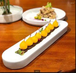 Plates Creative Long Plate Japanese Restaurant Cuisine Sushi Sashimi Decoration Dessert Home Kitchen Ceramic Tableware